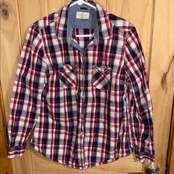 Original Weatherproof Vintage Other - Weatherproof Vintage Men's Blue and Red Casual Button Down Shirt